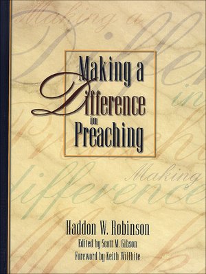 cover image of Making a Difference in Preaching
